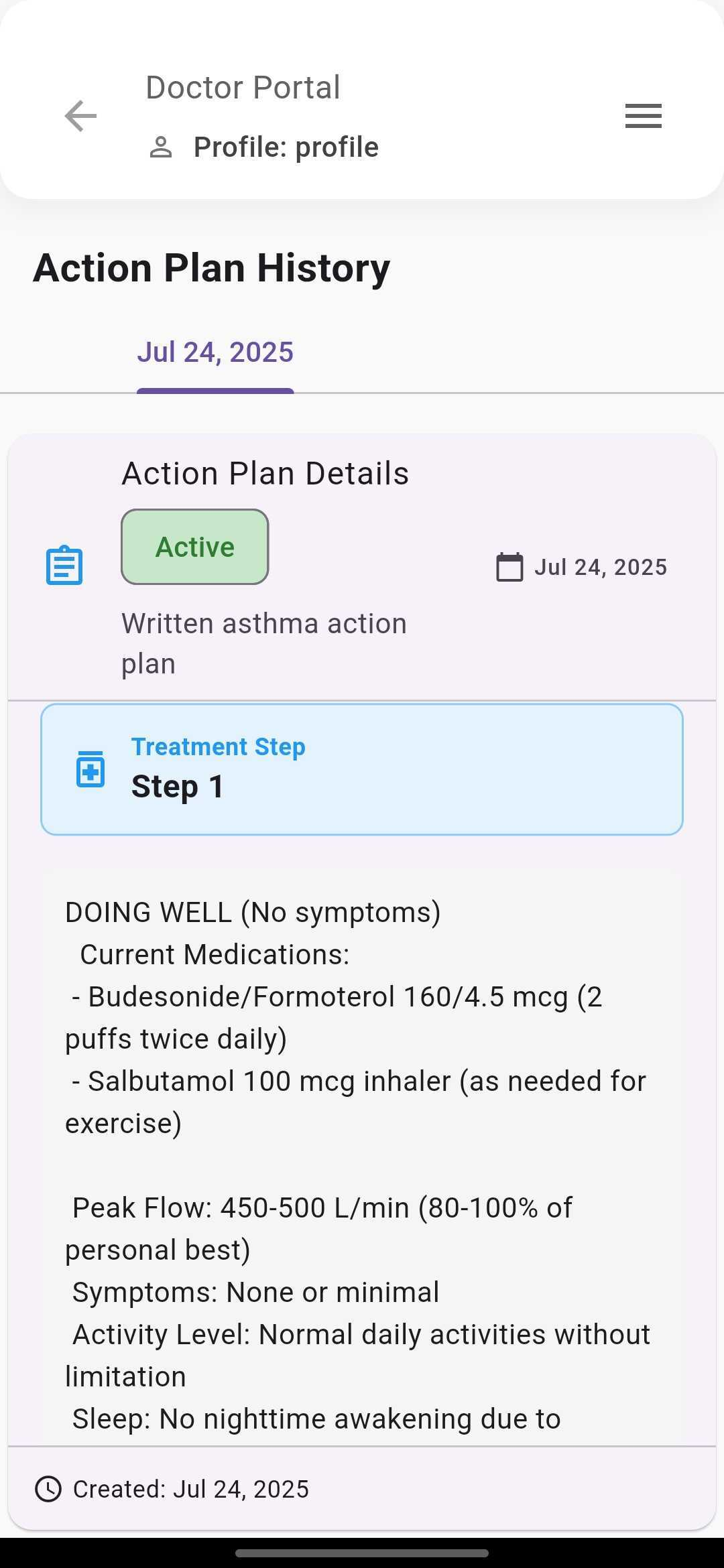 Personalized Action Plans