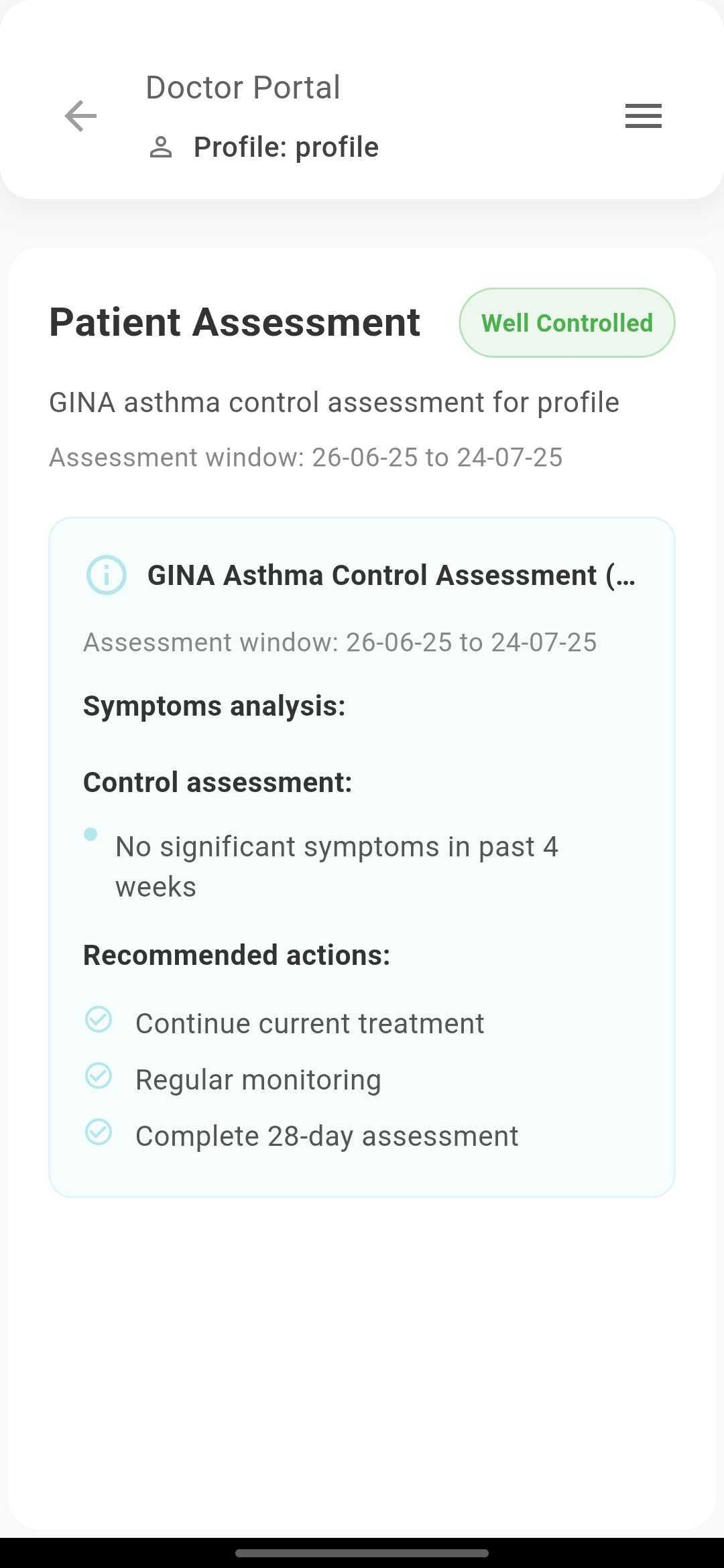 GINA Assessment